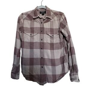 Filson Wool Blend Westerncore Plaid Button Shirt Brown SOldMoney Dark Academia